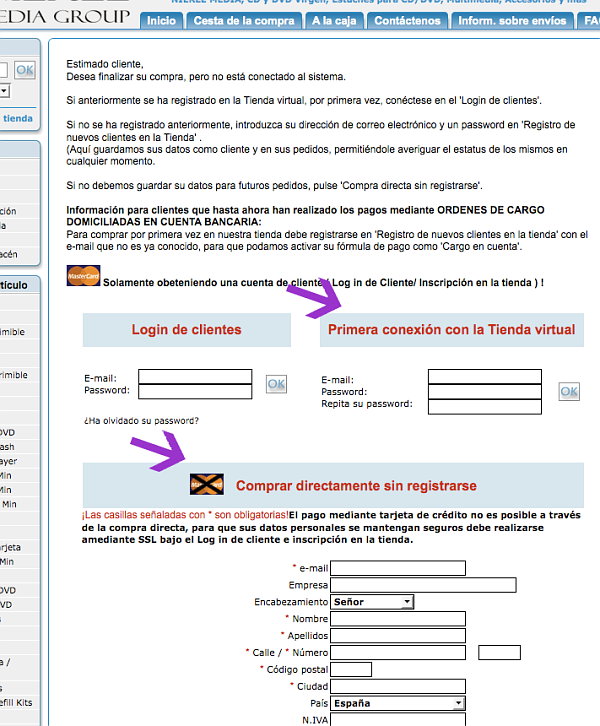 Creandonos como nuevo usuario