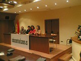 Momento de la rueda de prensa en el que se presenta el dictamen de incostitucionalidad de la LPI