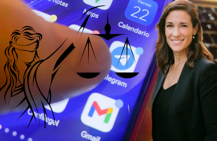 Telegram Con ogelia de fondo