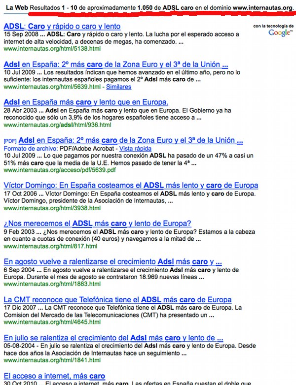 tenemos el ADSL mas caro y lento de Europa
