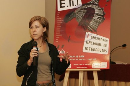 Ana Maria en un momento de su charla en el ENI