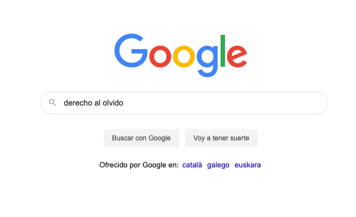 Pagina google derecho al olvido