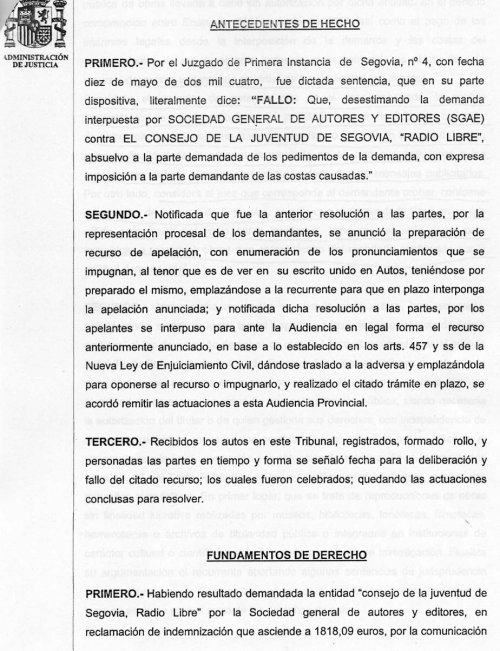 Sentencia, pagina 2