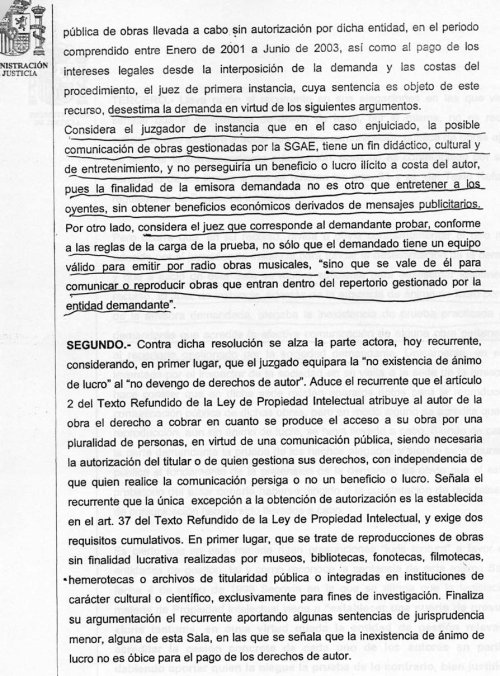 Sentencia, pagina 3