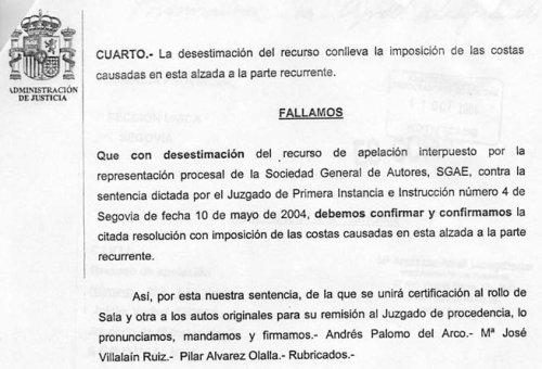 Sentencia, pagina 6