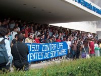 Manifestación en ETS Ingeniería Informática de Sevilla